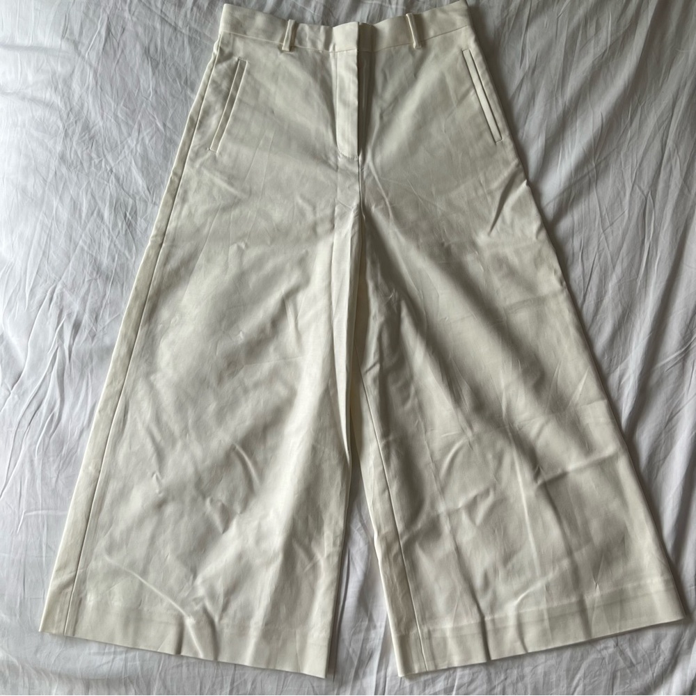 COS Cream Wide Leg Trousers